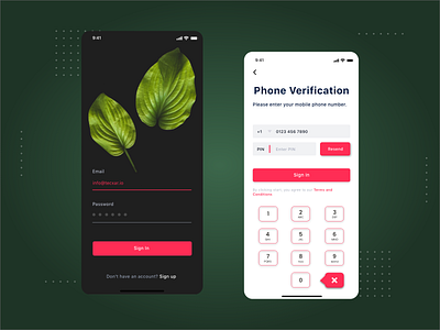 Sign-in & Verification Options Theme UI...🍃 adobe xd app design branding clean creative design design minimal onboarding ui otp phone verification sign in signinscreen signup ui uiux ux verification screen