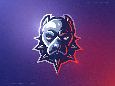 pitbull (For Sale) bully cartoon character dog drawing dribbble esports head illustration logo mascot mascot character pitbull sports vector