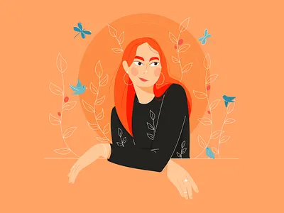 womens day adobe illustration cute flowers girl illustration illustration portrait girl illustrator vector woman woman illustration woman portrait women womens day