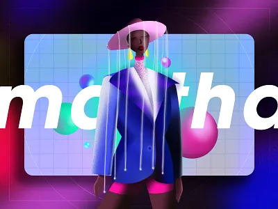 Martha character design girl graphic grid illustration martha typography