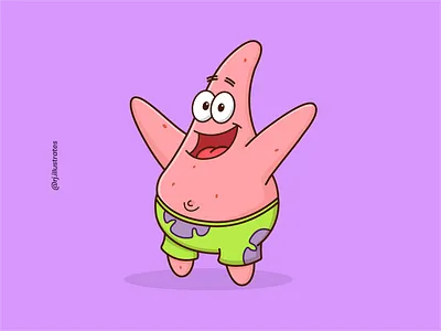 Patrick star adobe illustrator artwork cartoon cartoon illustration characterdesign design digitalart illlustration patricks procreate spongebob spongebob squarepants star starfish vector