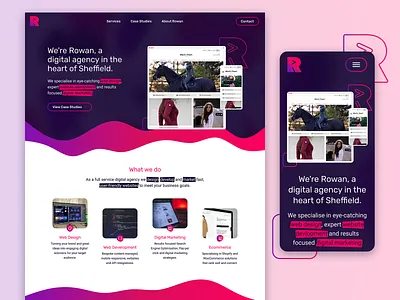Rowan branding design responsive ui ux web website