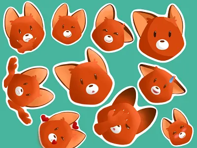 sticker pack art illustration
