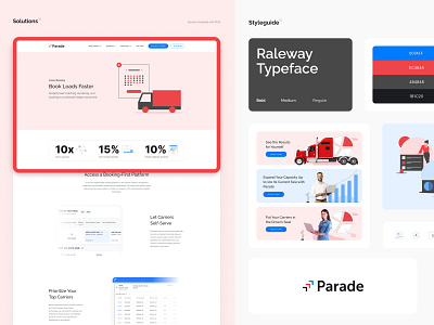 Parade Case brokerage case case study delivery management styleguide tarcking webflow website