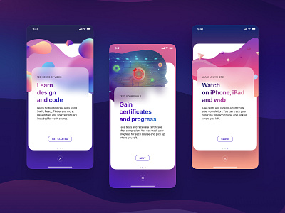 Onboarding blur design glassmorphism mobile onboarding ui