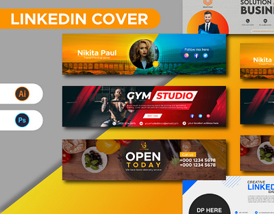 LinkedIn cover design adobe illustrator banner design best banner design cover graphic design illustration linkedin social media advertising social media cover