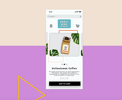 Coffee Company App Mock Up coffee coffee app coffee bean ecommerce shopping app ui uiux ux