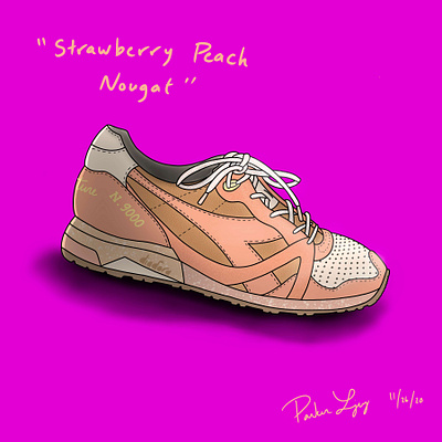 Strawberry Peach Nougat sneaker sneaker illustration