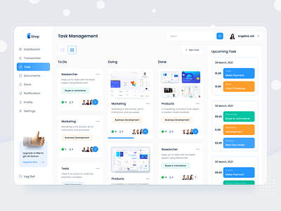 SaaS - Task Management Dashboard admin calendar card checklist crm dashboard date ecommerce management plan schedule task management track trello web web design website website design