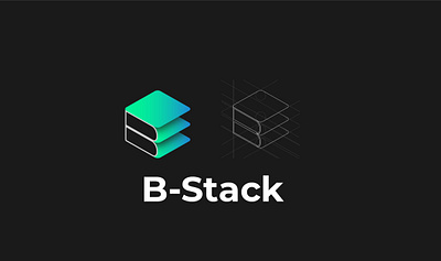 B stacks branding clean design flat graphic design illustrator logo minimal typography vector