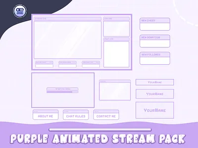 Animated Stream Package Overlay Purple, Pixel Stream Pack animated overlay animated stream package animated stream screens animated twitch overlay black twitch layout bullet journal cozy aesthetic green twitch overlay overlay premade stream overlay purple stream pack starting soon starting soon screen stream overlay stream overlays stream package streamer pack twitch overlay twitch package