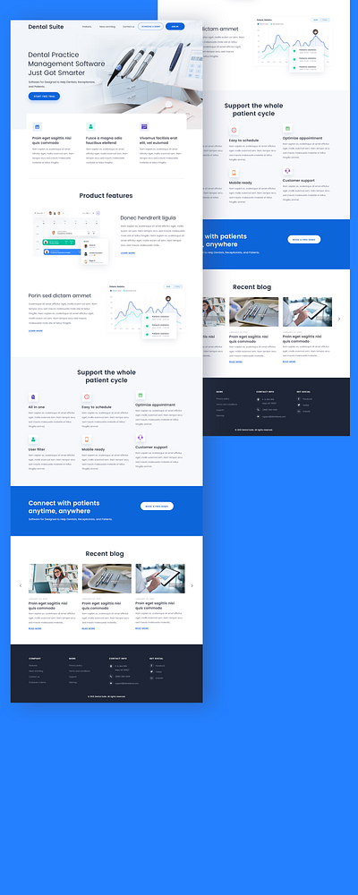 Dental Suite bootstrap4 dental website design photoshop typography ui web