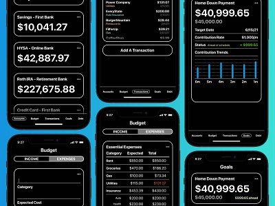 BudgetWise budget design design app digital finance iphone mobile mobile app mobile ui money ui uiux