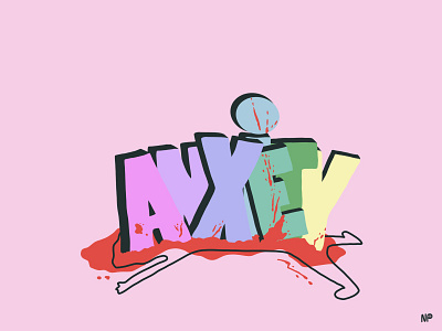 Anxiety anxiety dead design digital illustration feminist feminist art girl power grl pwr illustration illustrations life pop pressure procreate procreate art stress typography woman women women empowerment