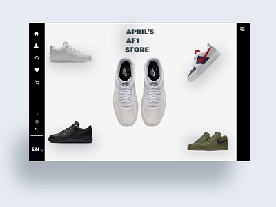 Online Sneaker Store concept sneakers store design