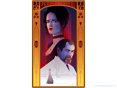 penny dreadful anthony leon studio anthonyleonstudio bookcover design horrorart illustration illustrator art pennydreadful posterdesign