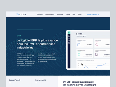 Sylob - ERP Software agency app branding design typography ui ux web website