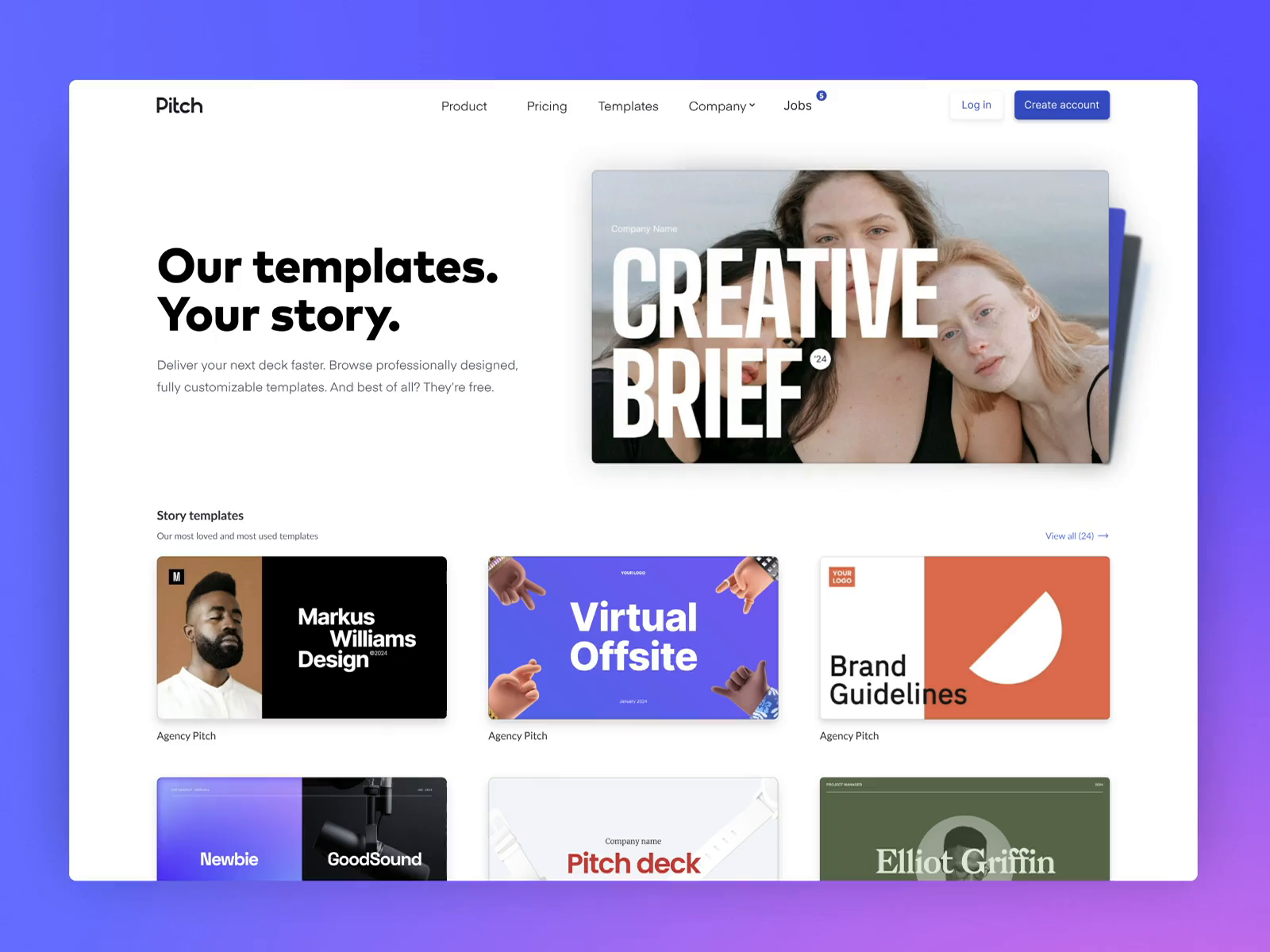 Example of Public template gallery