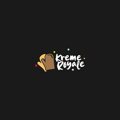 kreme Royale bakery brand mark branding catering creame design icon identity logo