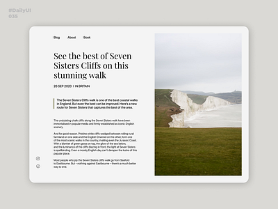 Blog Post. Daily UI: 035 blogpost daily 100 challenge dailyui dailyui001 dailyui035 dailyuichallenge london travel uidesign uiux uiuxdesign