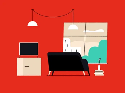 Change screen couch furniture home lamp livingroom lockdown screen sofa tv vase window