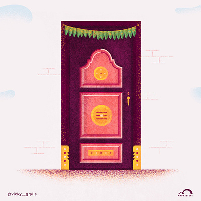 Day 16 - Door art artist colors design illustration illustrator photoshop textures vector vector art
