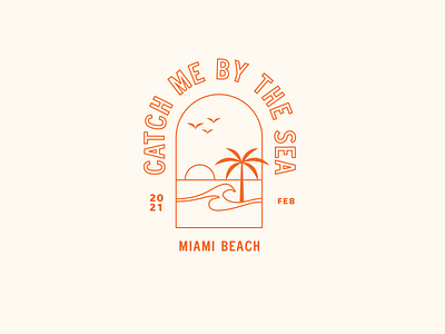 Miami Beach Illustration beachy design illustration illustrator linework miami beach vector