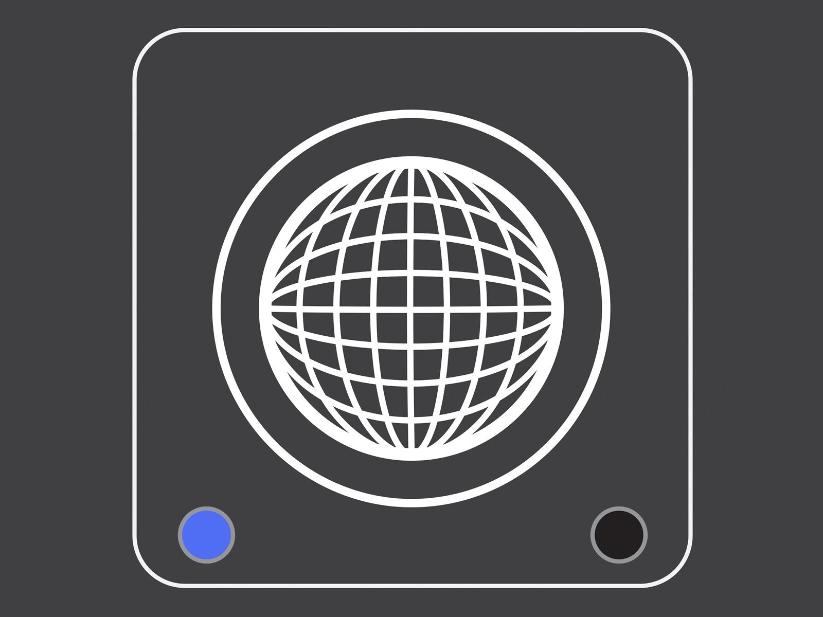 Machine Globe panel animation computer flat flatdesign globe hud machine minimal motion uiux vectorscope