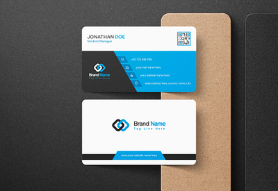 Modern corporate business card template design blue brand identity branding business card business card mockup business card template clean design flyer letterhead minimalist personal stationery template vector vertical visiting card