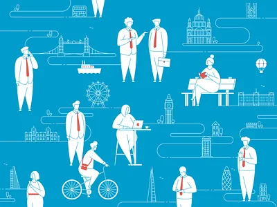 United Kingdom animation big ben branding character city design illustration london bridge london eye minimal ronen cohen skyline urban