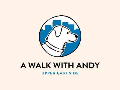 Dog Walking Service Logo branding hand drawn icon illustraion logo logodesign nyc