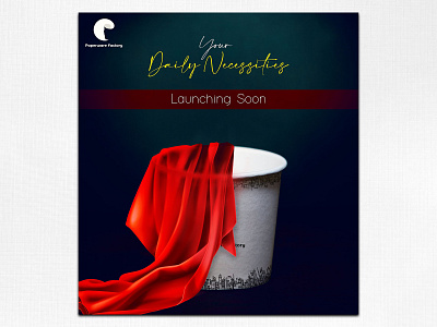 Launching Soon Post for Paperware Factory ads banner banner design branding facebook banner fb post graphic design illustration instagram banner instagram post social media banner