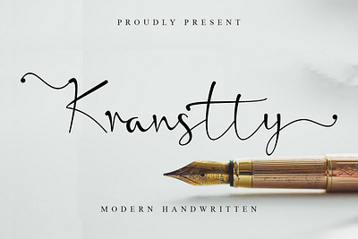 Free Kranstty Handwritten Font brush font grunge hand handmade letter lettering mac manual marker modern retro script ttf typeface typography unique window windows