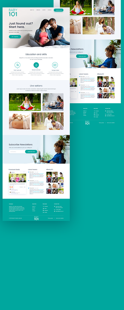 Pregnancy website baby bootstrap4 design icon photoshop pregnancy typography ui web