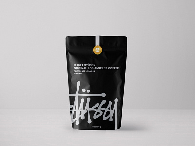 Stüssy Coffee branding clean coffee coffee package coffee shop concept design drink fashion fashion brand graphic design layout layout design minimal package package design package mockup shawn stussy stussy