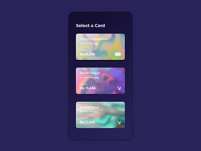 Glassmorphism Concept bank dark debitcard design glassmorphism mobile screen ui