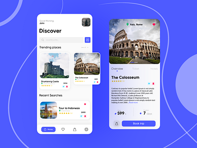 Travel App UI Design branding travel app travel app design travel app ui ui ui design