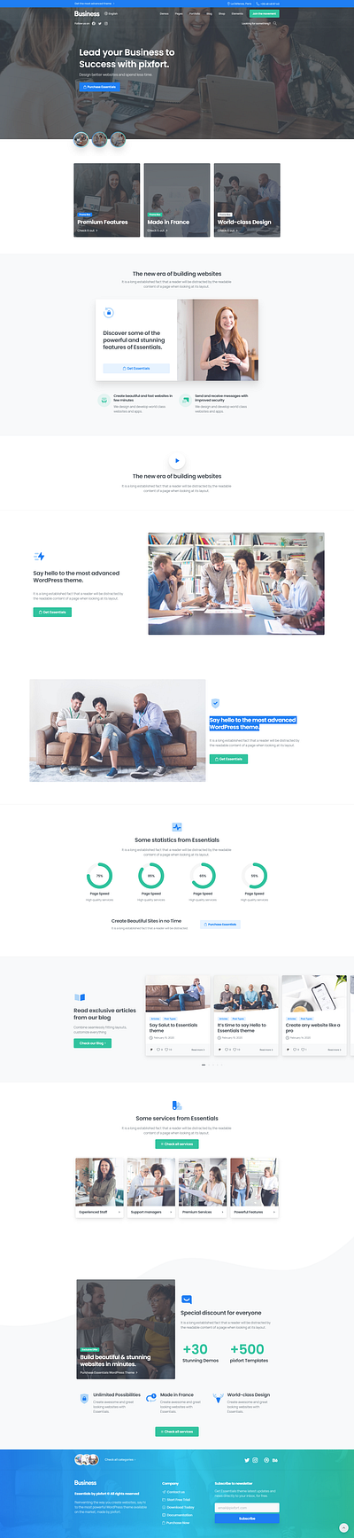 Say hello to the most advanced WordPress theme blog business theme theme design web design website wordpress wordpress theme