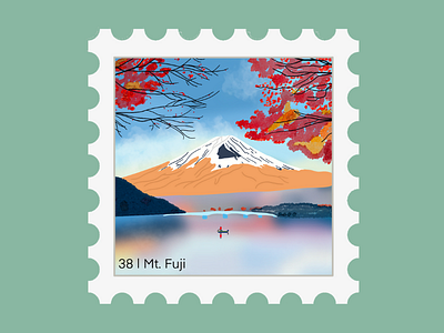 Mt. Fuji Travel Stamp backpacking cherry blossom design destination destination stamp etsy seller etsy shop hobby japan mount fuji mountain mountain climbing national park stamp sticker sticker travel travel stamp vacation volcano