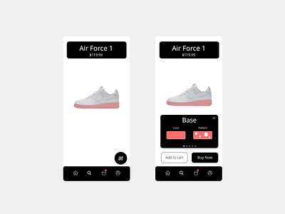 Daily UI Challenge Day #33: Product Customizer app dailyui design fun minimal ui