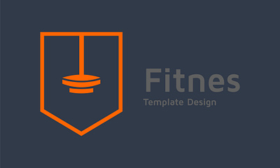 Dumbbell image, physical fitness design template abstract company concept icon illustration initial modern sign symbol vector