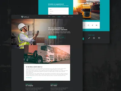 Impala Website design figma landingpage logistic transport ui ux ux ui web web design webdesign website