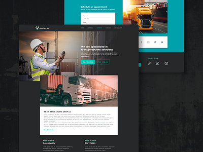 Impala Website design figma landingpage logistic transport ui ux ux ui web web design webdesign website