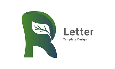 Alphabet R image, leaf icon design template abstract company concept icon illustration initial modern sign symbol vector