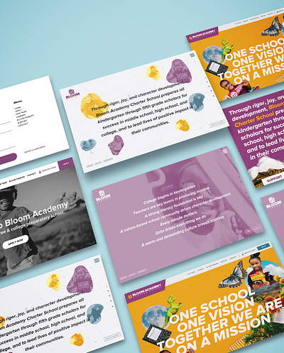 Bloom Academy Web Design branding branding and identity branding concept charter school design graphic design minimal typography ui ux