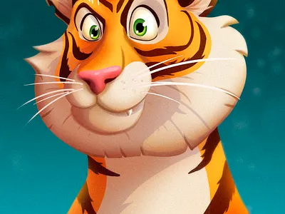 Tiger art beasts cartoon character character design characters digital 2d digital art gameart illustration portrait