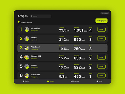 Fitfün app challenge design figma fitness friends gym ipad ranking sport tablet ui ux workout