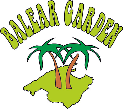 Balear Garden branding camsieta coreldraw diseño plotter rotulacion typography vector