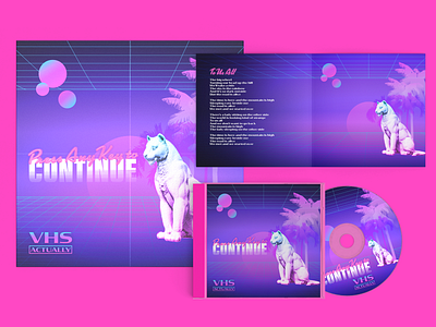 Press Any Key to Continue album art album design cd case cdmockup design fakeband fakecdart illustration mockup poster art synthwave synthwaveart synthwavedesign typography vector