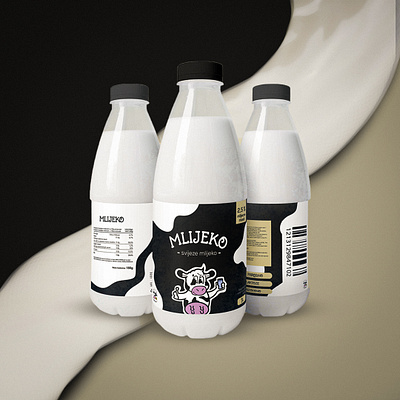 Milk bottle design brand packaging design